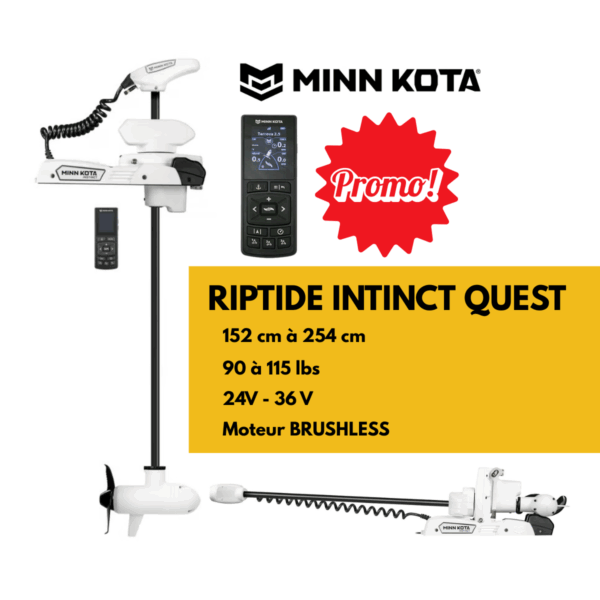Minn Kota Riptide Instinct Quest – Moteur avant brushless GPS (90-115 LBS)