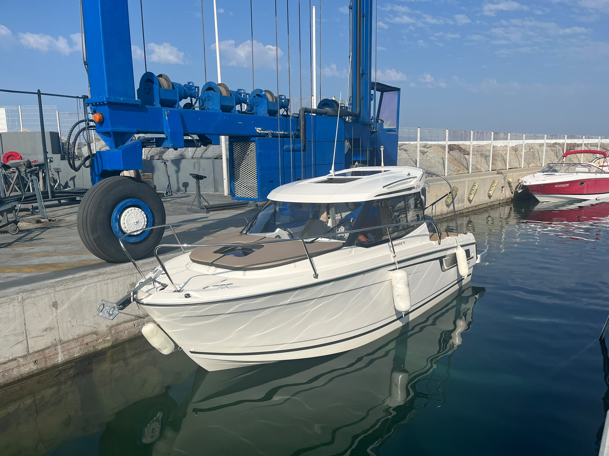 Jeanneau Merry Fisher d’occasion avec remorque.
